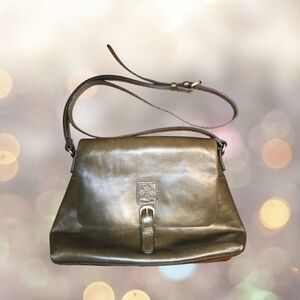 Patricia Nash Mili Flap Crossbody Bag Olive Green, 100% Leather